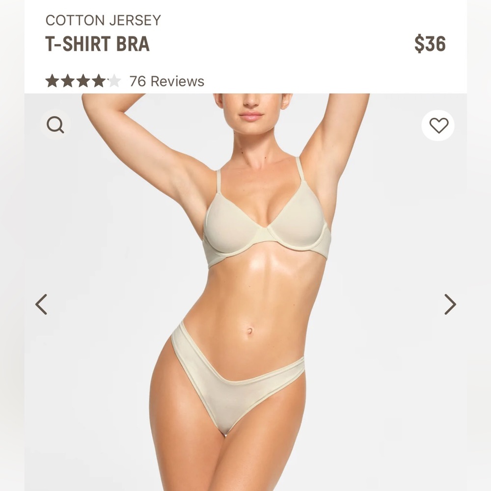 SKIMs cotton jersey Tshirt bra